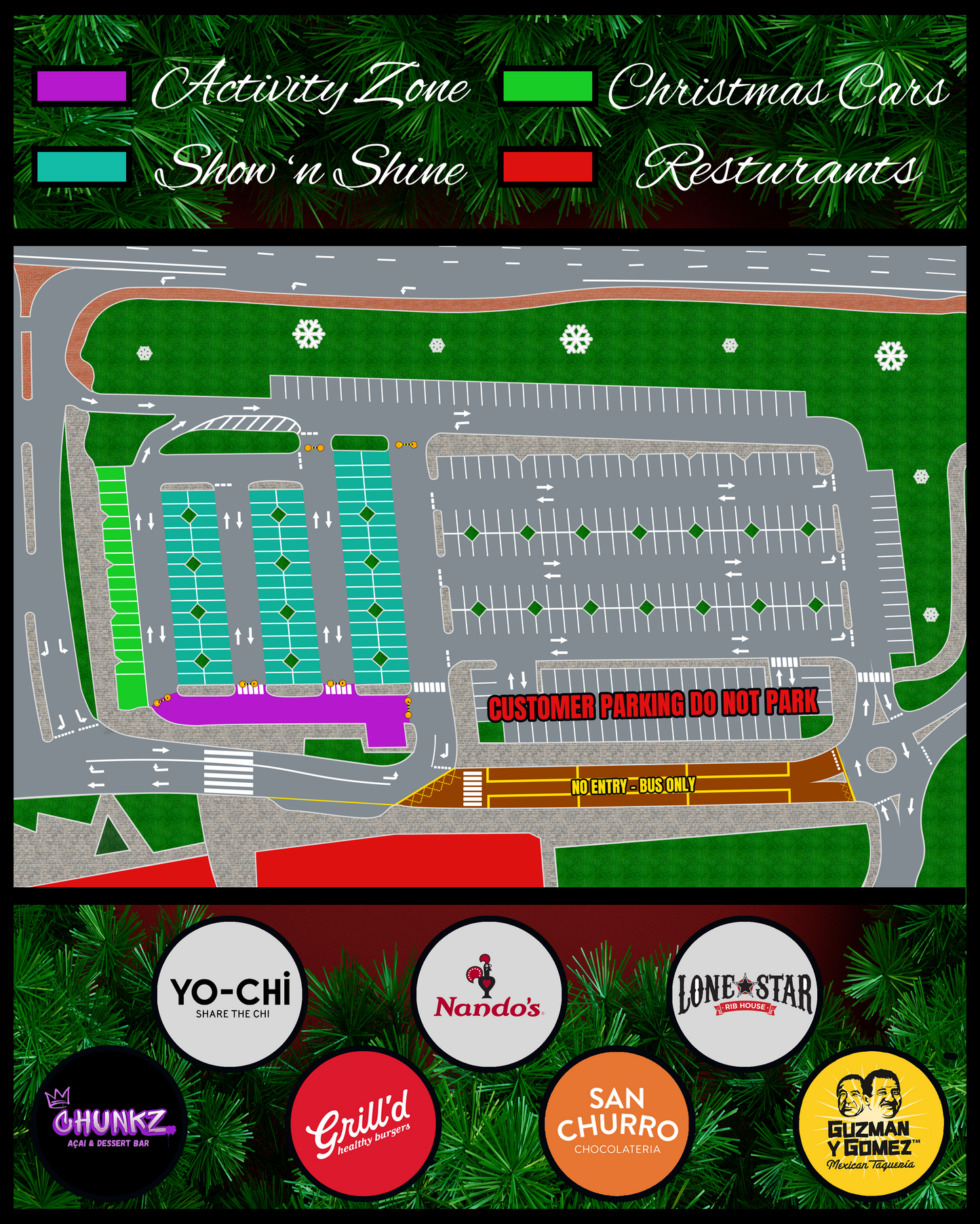 Christmas Show ‘n Shine Parking