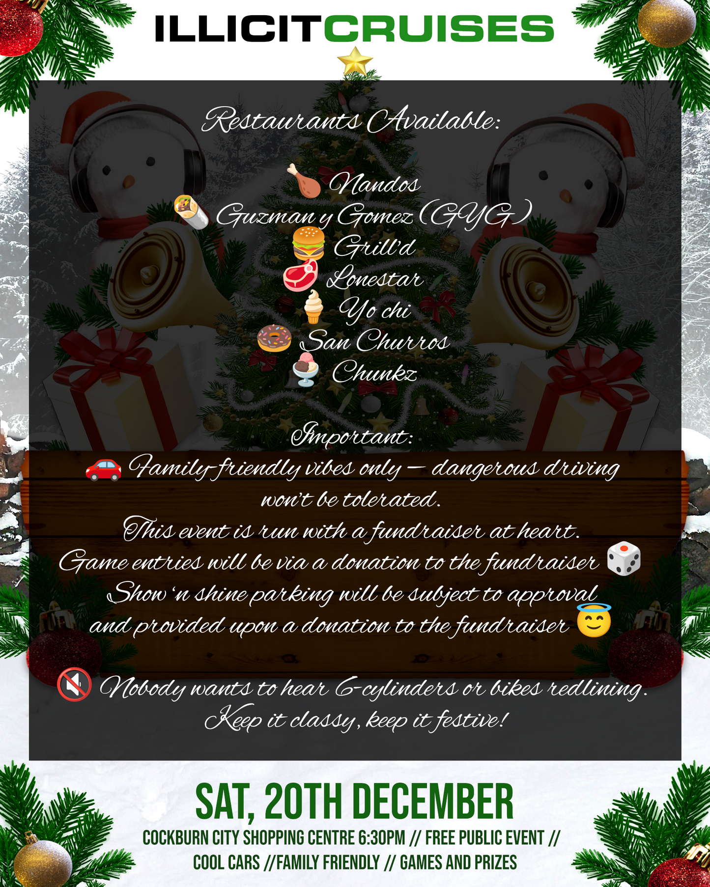 Christmas Show ‘n Shine Parking